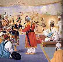 Guru Teg Bahadur brought about peace between Raja Shankar Dhwaj of Assam and Raja Ram Singh. As a result the fighting forces of both Rajas erected a monument of peace with their weapons lying down thereby vindicating the Guru's exhortation that hatred divides and love unites; and all disputes can be settled through mutual discussions and peaceful negotiations.